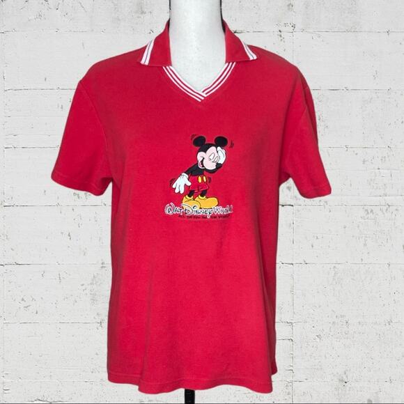Vintage 90's Walt Disney World All The Fun In the World Polo Shirt Size Large - Picture 2 of 9